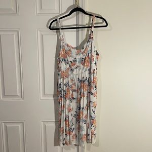 Torrid White Floral Mini Dress